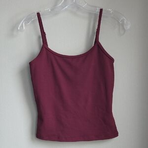 Aritzia Golden Deep Red Burgundy Camisole Tank Top S, Fits Like XS Or XXS EUC